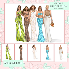 Load image into Gallery viewer, Fashion Illustrations - quick sketches