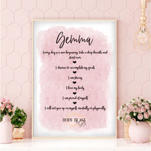 Load image into Gallery viewer, Affirmations Positive Mindset Watercolour Print