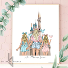 Load image into Gallery viewer, Best Friends At Disney Line Up Back Portrait Family