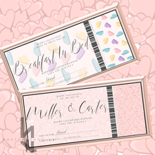 Load image into Gallery viewer, Hearts Background Event Ticket Design for Gift Giving Voucher
