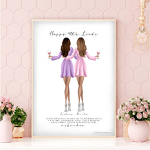Load image into Gallery viewer, Best Friends Wearing Robes Standing Up Back Portrait Line Up

