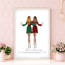 Load image into Gallery viewer, Best Friends Wearing Robes Standing Up Back Portrait Line Up
