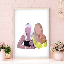 Load image into Gallery viewer, Custom Colour Block Style Digitally Drawn Artwork
