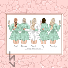 Load image into Gallery viewer, Bridesmaids Standing Up Back Portrait Line Up
