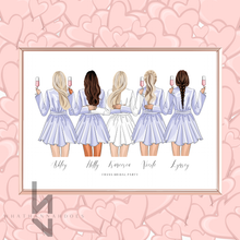 Load image into Gallery viewer, Bridesmaids Standing Up Back Portrait Line Up
