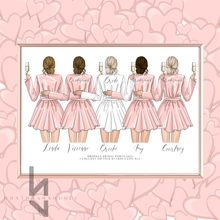 Load image into Gallery viewer, Bridesmaids Standing Up Back Portrait Line Up
