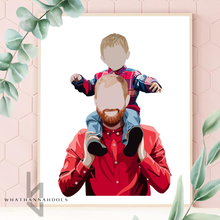 Load image into Gallery viewer, Custom Colour Block Style Digitally Drawn Artwork
