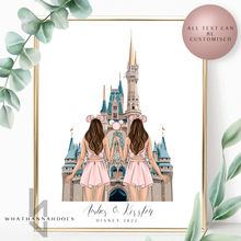 Load image into Gallery viewer, Best Friends At Disney Line Up Back Portrait Family
