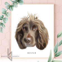 Load image into Gallery viewer, Pet Portrait  Digitally Drawn Artwork
