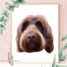 Load image into Gallery viewer, Pet Portrait  Digitally Drawn Artwork
