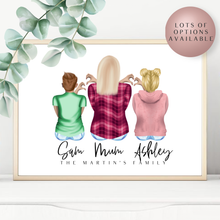 Load image into Gallery viewer, Family Sitting Down Back Portrait Line Up

