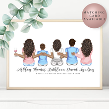 Load image into Gallery viewer, Family Sitting Down Back Portrait Line Up
