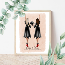 Load image into Gallery viewer, Graduation Girl Standing Up Back Portrait Line Up
