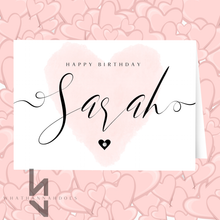 Load image into Gallery viewer, Happy Birthday Card Personalise your Name
