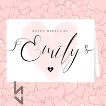 Load image into Gallery viewer, Happy Birthday Card Personalise your Name
