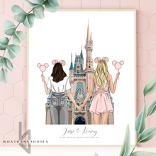 Load image into Gallery viewer, Best Friends At Disney Line Up Back Portrait Family
