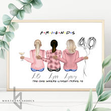 Load image into Gallery viewer, Best Friends Sitting Down Back Portrait Line Up
