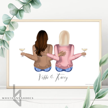 Load image into Gallery viewer, Best Friends Sitting Down Back Portrait Line Up
