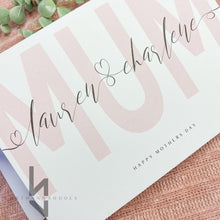 Load image into Gallery viewer, Mum Card With Personalised Children's Names
