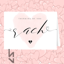Load image into Gallery viewer, Thinking Of You Card Personalise your Names
